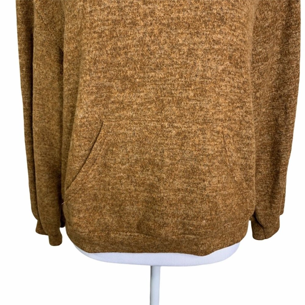 LUSH Brown Melange Long Sleeve Hooded Sweater - Picture 3 of 10